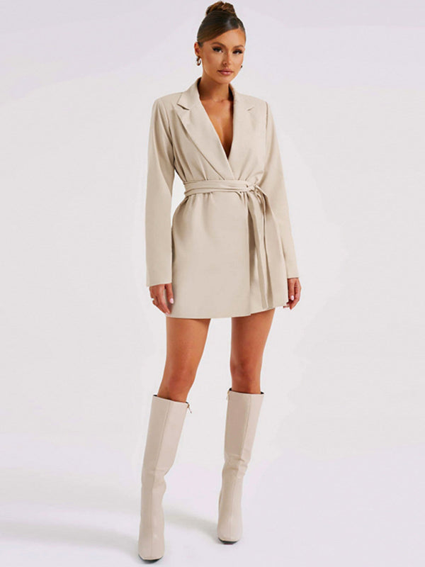 Wendi Waist Tie Mini Blazer Dress