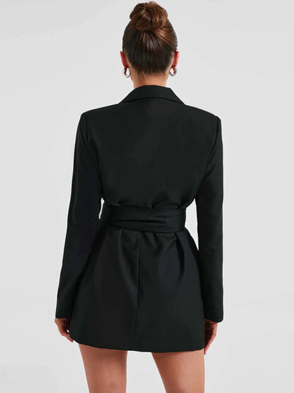 Wendi Waist Tie Mini Blazer Dress