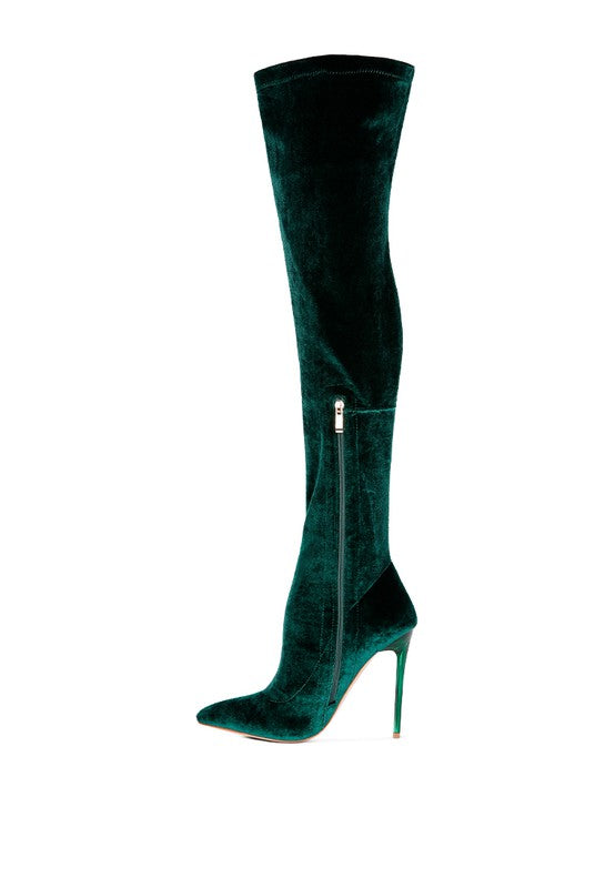 Val Velvet Stiletto Boots