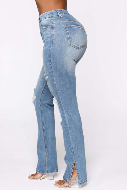 DiDi Distressed Slit Jeans