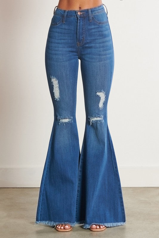 Deena Flared Distressed Jeans
