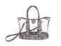 Clear Snake Print Handbag