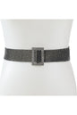 Rectangle Point Buckle Rhinestone Belt