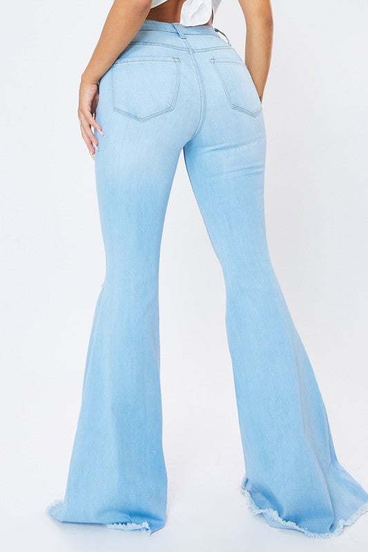 Destiny Distressed Flare Leg Jeans