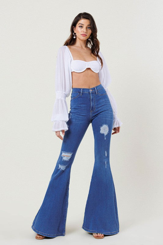 Reign High Rise Distressed Jeans