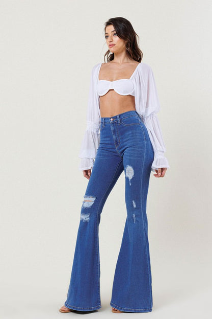 Reign High Rise Distressed Jeans