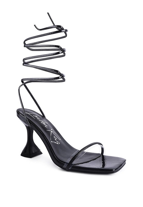 Breeza Lace Up Heeled Sandals