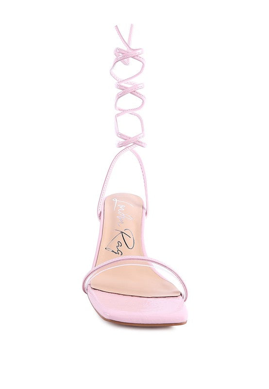 Breeza Lace Up Heeled Sandals
