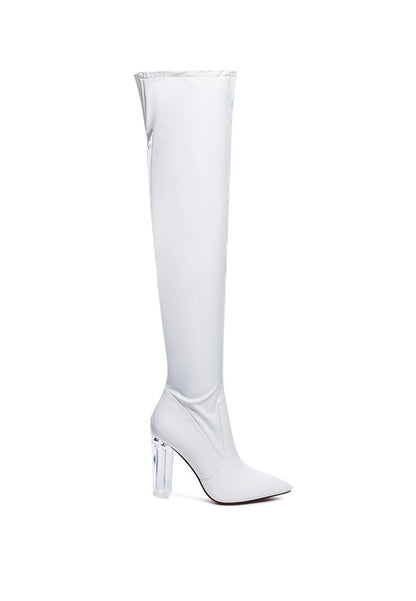 Tammi Thigh High Patent Leather Boots