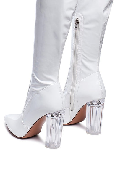 Tammi Thigh High Patent Leather Boots