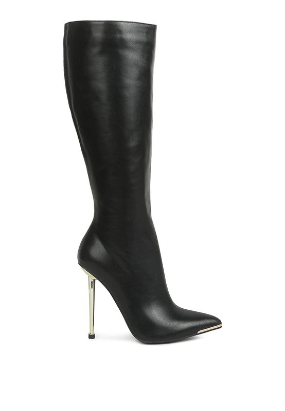 Foxy Faux Leather Pointed Toe Boots