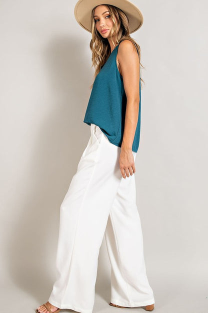 Straight Wide Leg Pants