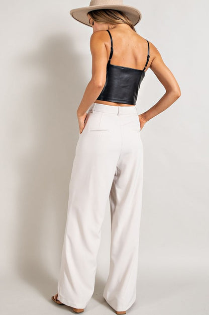 Straight Wide Leg Pants