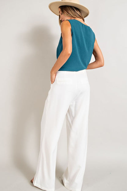 Straight Wide Leg Pants