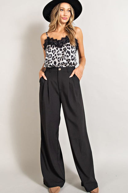 Straight Wide Leg Pants