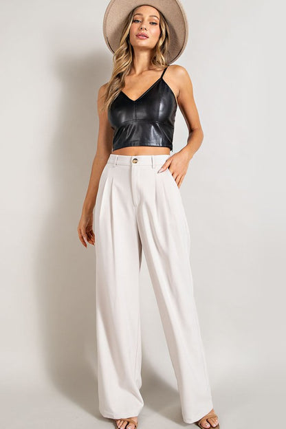 Straight Wide Leg Pants