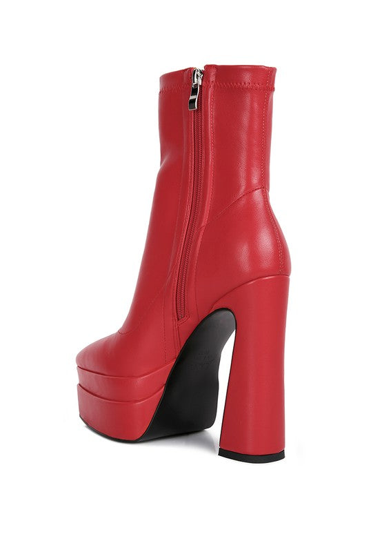 Detra High Platform Ankle Boots