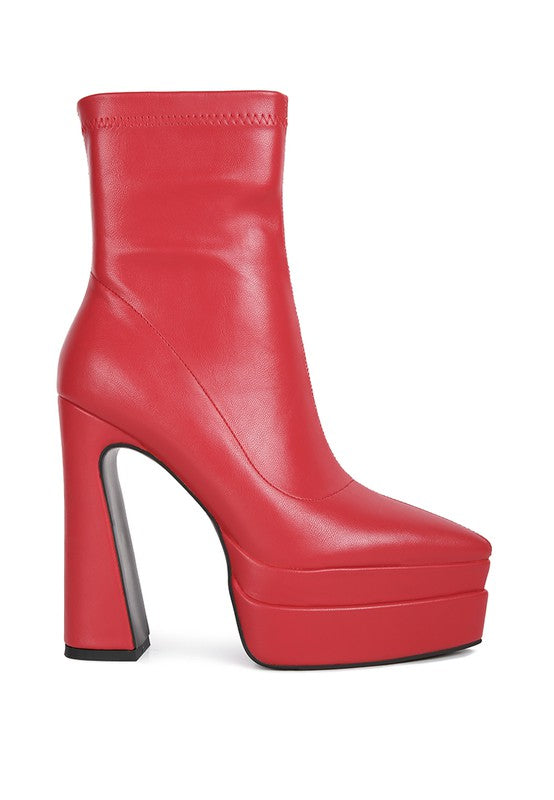 Detra High Platform Ankle Boots