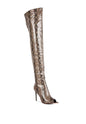 Shyna Snake Print Stiletto Boots