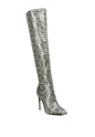 Catina Snake Print Knee Boots