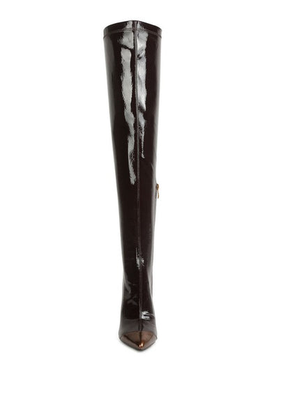 Passion Patent Thigh High Boots