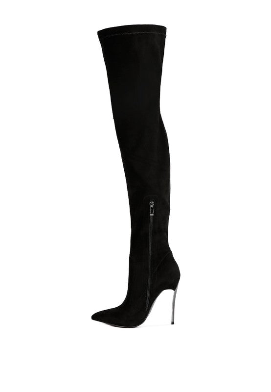 Shaye Stretch Suede Micro Boots