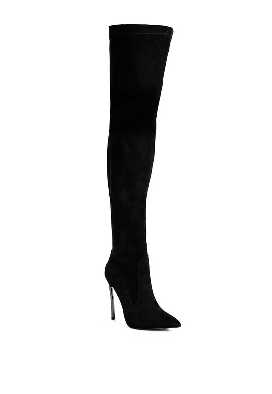 Shaye Stretch Suede Micro Boots