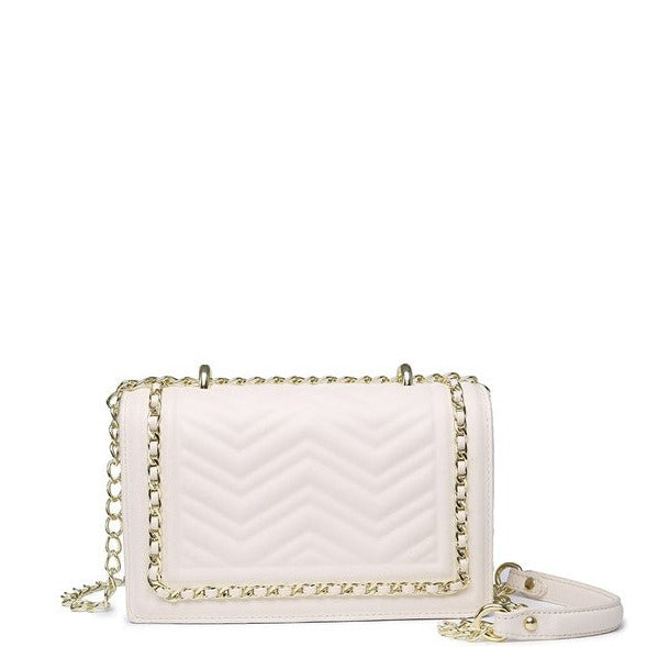 Chevron Chain Crossbody Bag