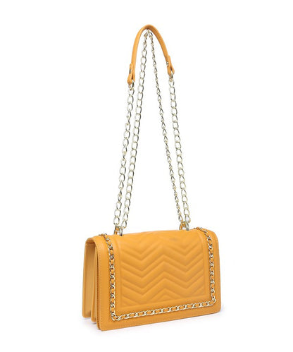 Chevron Chain Crossbody Bag