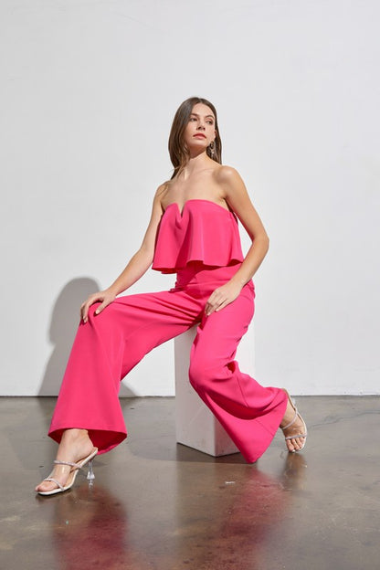 Ruffle Off-Shoulder Jumpsuit