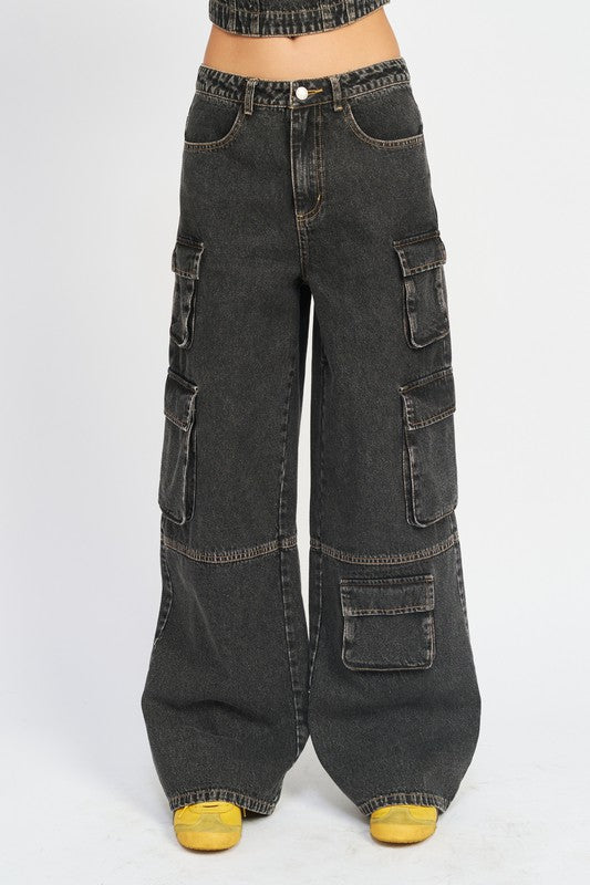 Lola Low Waist Cargo Jeans