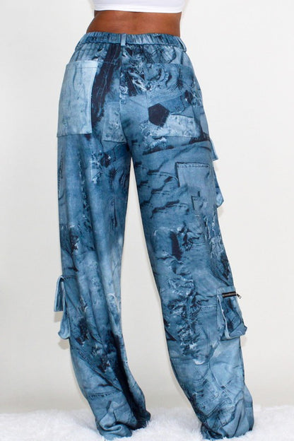 Tyti Tie Dye Print Cargo Pants