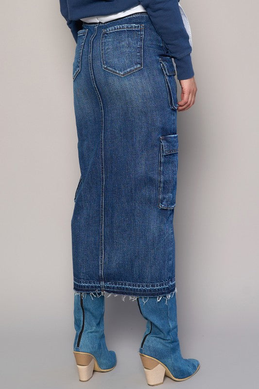 Lyla Long Cargo Pocket Skirt