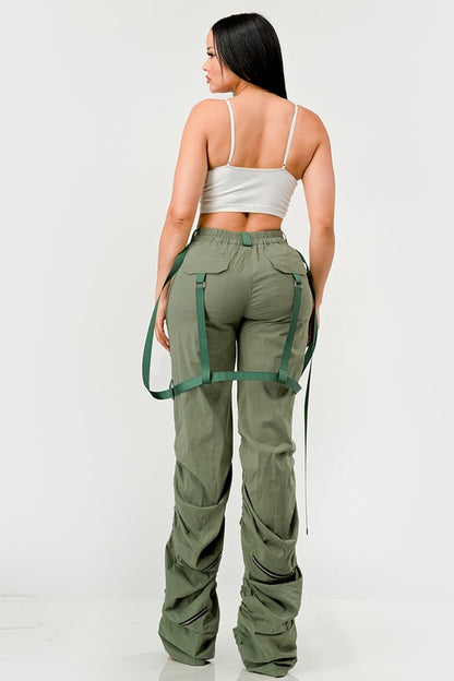 Riley Ruched Utility Cargo Pants