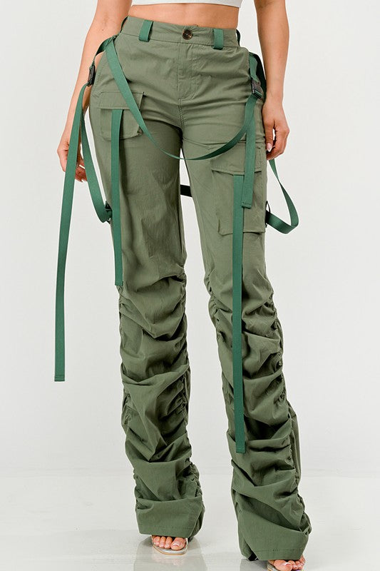 Riley Ruched Utility Cargo Pants