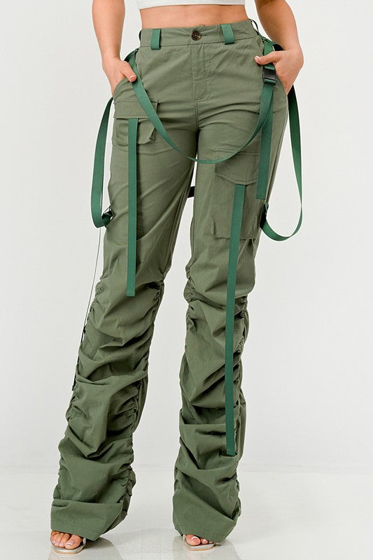 Riley Ruched Utility Cargo Pants