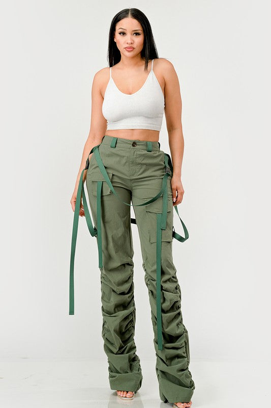 Riley Ruched Utility Cargo Pants