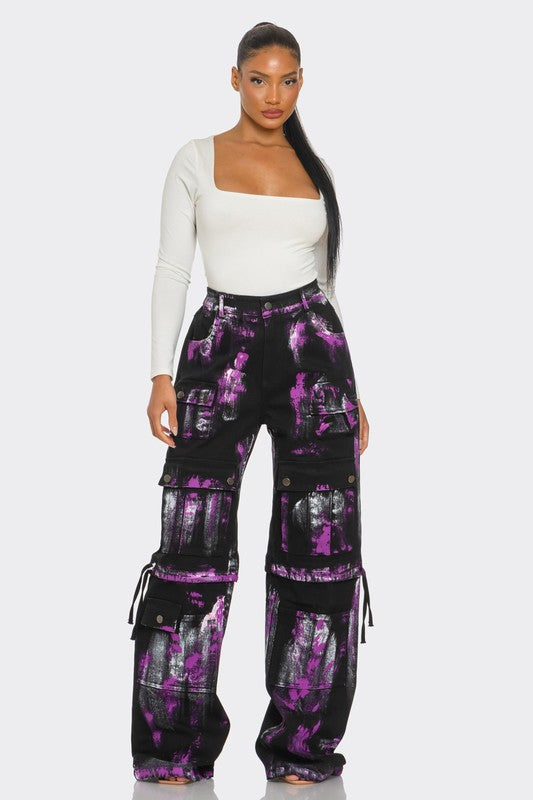 Geisha Graffiti Cargo Pants