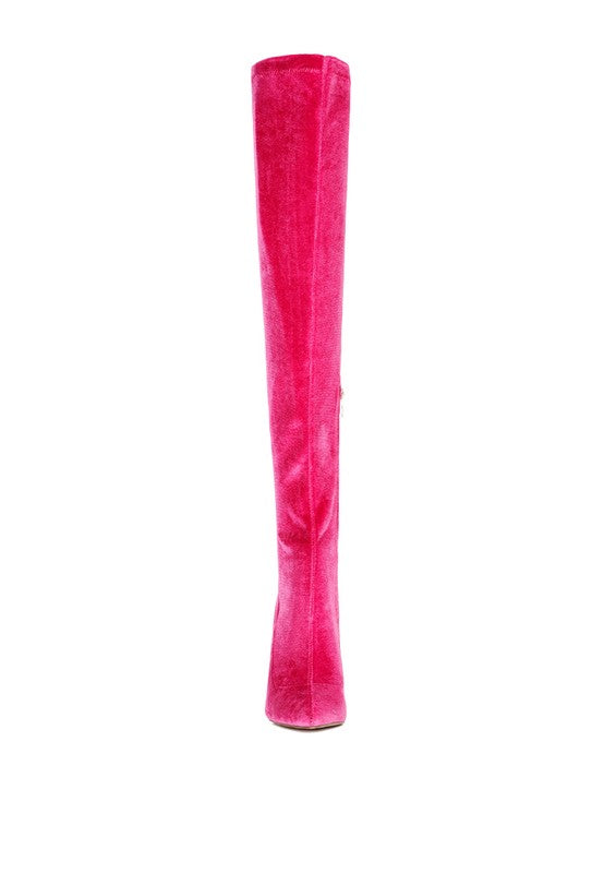 Val Velvet Stiletto Boots