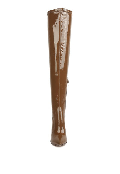 Tammi Thigh High Patent Leather Boots