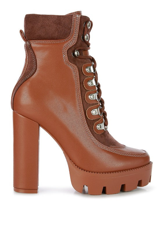 Candi Chunky High Heel Lace-Up Bootie