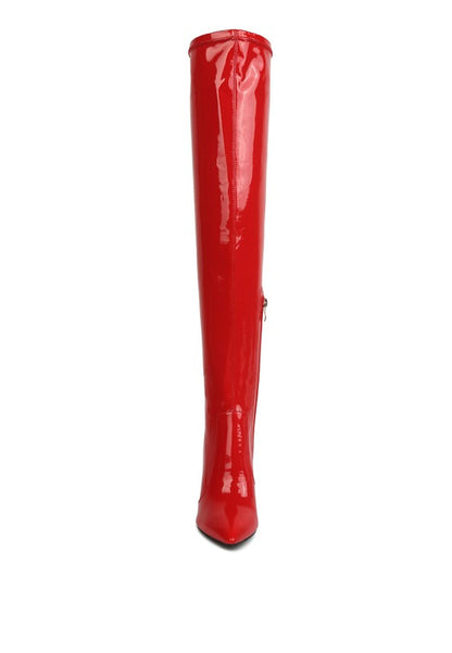 Tammi Thigh High Patent Leather Boots