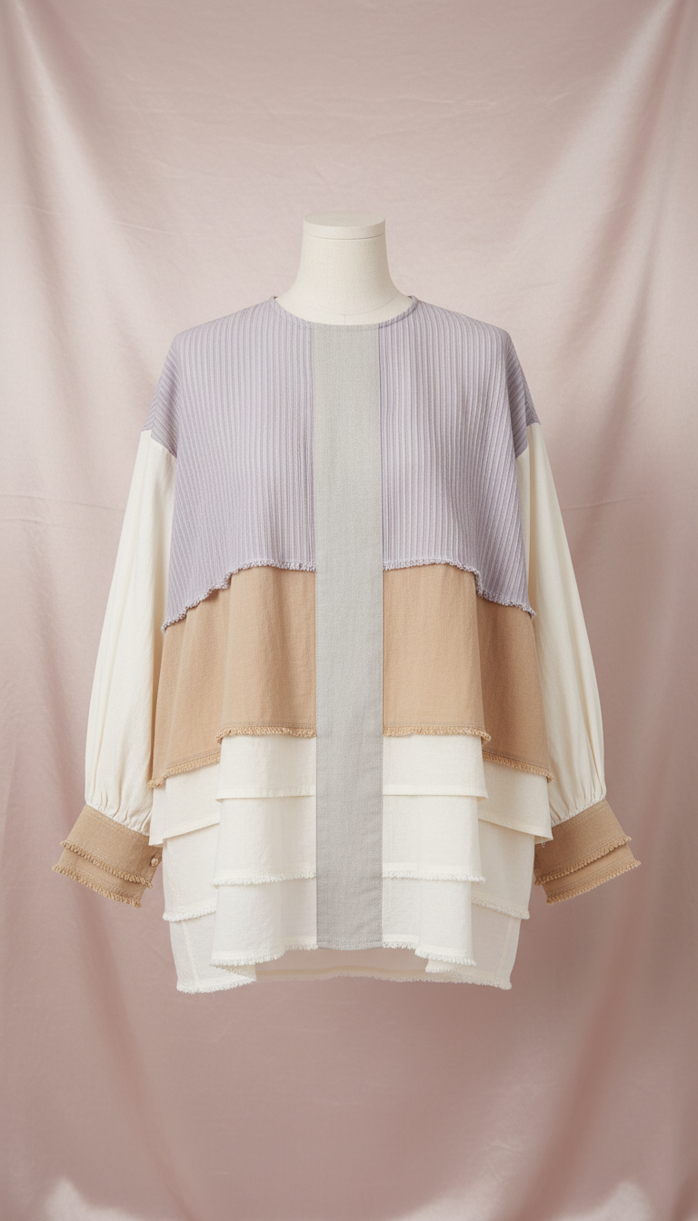 Layered Cotton Blouse