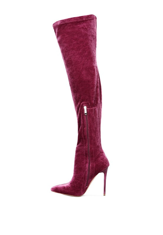 Val Velvet Stiletto Boots