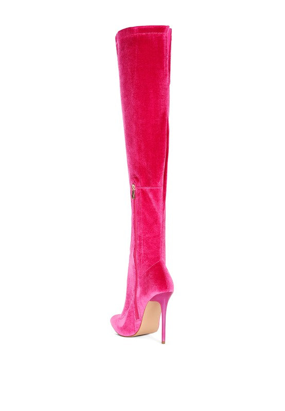 Val Velvet Stiletto Boots