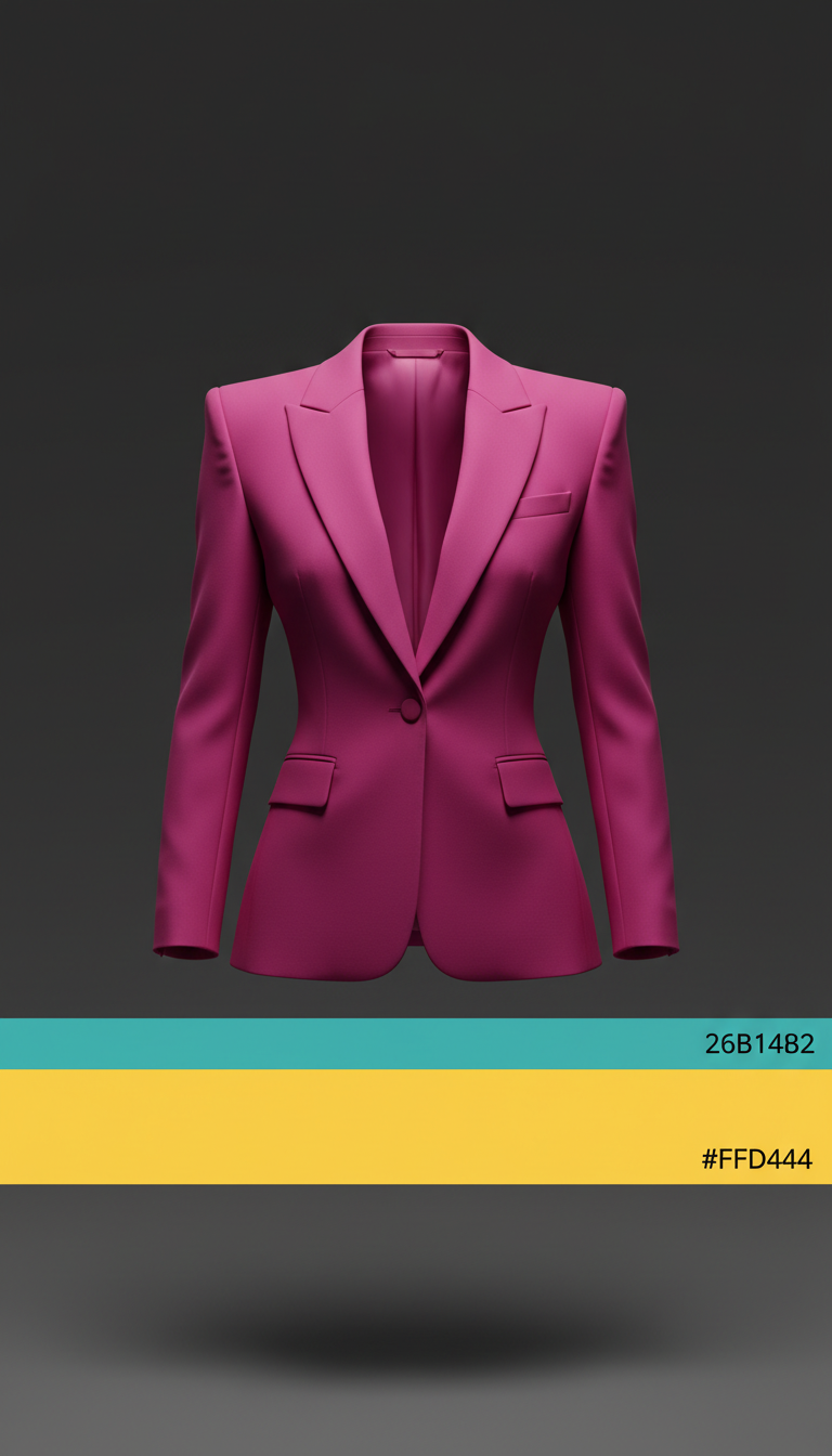 Magenta structured blazer