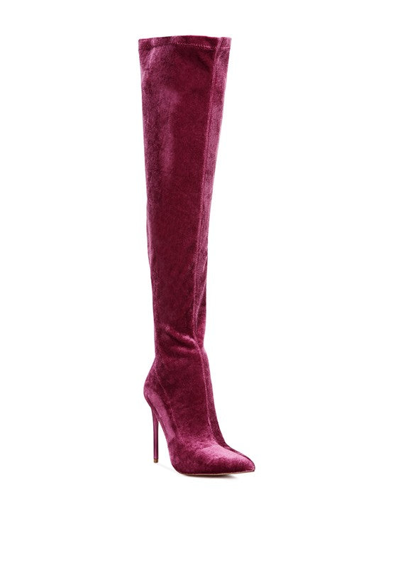 Val Velvet Stiletto Boots