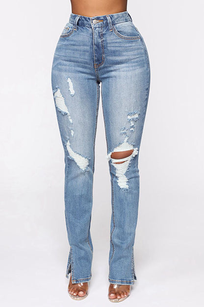 DiDi Distressed Slit Jeans