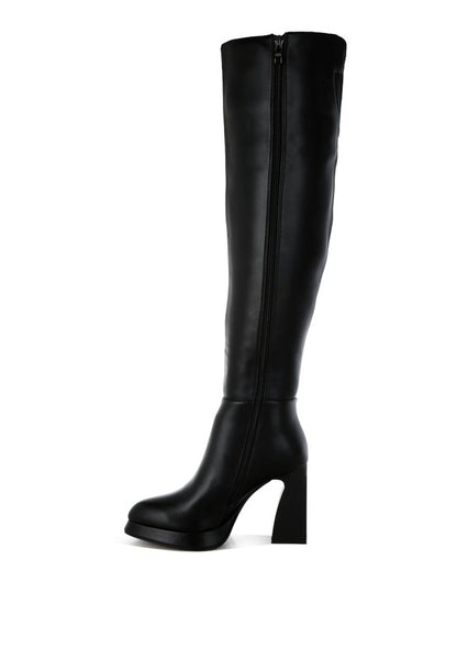 Foxy Faux Leather Knee-High Boots