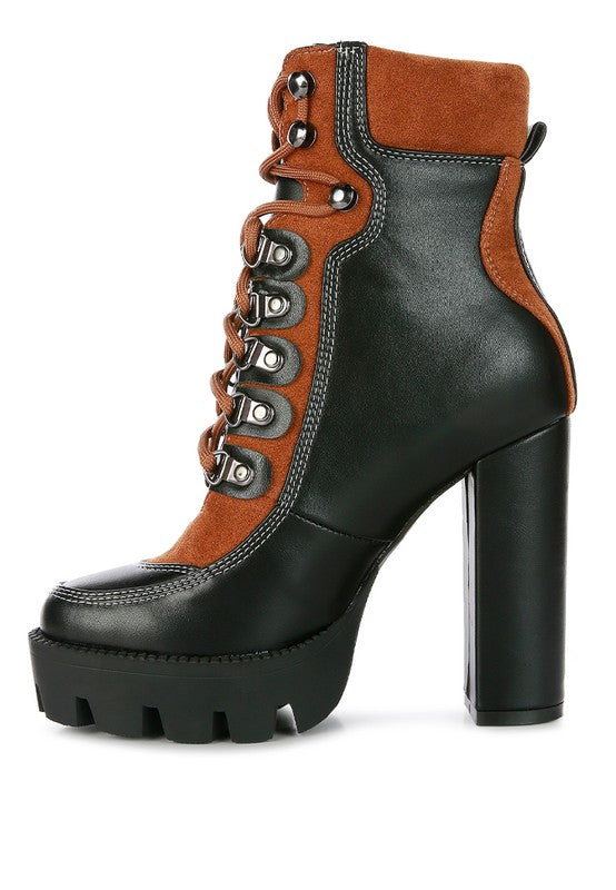 Candi Chunky High Heel Lace-Up Bootie